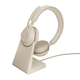 Jabra Evolve2 65 slušalice, USB/bežične/bluetooth, bež/crna, 117dB/mW/26dB/mW/84dB/mW, mikrofon