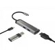 FOWLER SLIM, USB Type-C 3-in-1 Multi-port Adapter (USB3.0 Hub + HDMI + PD), Max. 100W Output, Grey