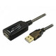 E-GREEN Kabl sa pojačivačem USB A - USB A MF 10m crni
