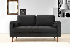 Rome - Black BlackOak 2-Seat Sofa