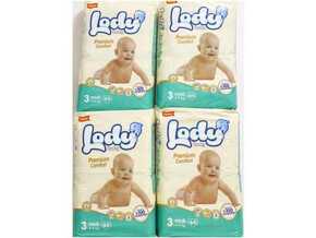 Lody Baby Jumbopack Bebi pelene veličina 3 4/1 - 256 komada
