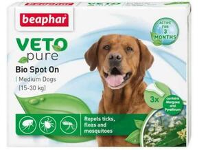 Beaphar Vetopure Bio Spot On za pse M (15-30 kg)