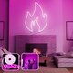 OPVIQ Zidna LED dekoracija Fire Medium Pink