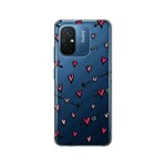 Maskica Silikonska Print Skin za Xiaomi Redmi 12C Heart Pattern