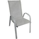 Bergen stolica 54x68x93 cm sivi metal / sivi tekstil