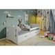 Drveni dečiji krevet Classic 2 sa fiokom - beli - 160x80 cm