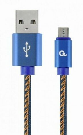 CC-USB2J-AMmBM-1M-BL Gembird Premium jeans (denim) Micro-USB cable with metal connectors
