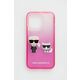 Karl Lagerfeld Futrola za iPhone 13 Pro Pink Karl &amp; Choupette Head Gradient