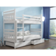 Drveni dečiji krevet na sprat Adas sa fiokom - beli - 200x90 cm