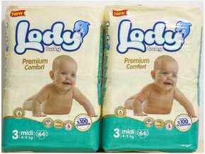 Lody Baby Jumbopack Bebi pelene veličina 3 2/1 - 128 komada