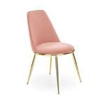 Stolica K460 49x54x84 cm roza/zlatni metal