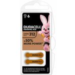 Duracell Hearing Aid 312 1,45V baterija za slusni aparat PAK6