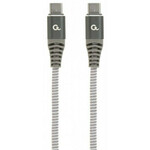 CC-USB2B-CM8PM-1.5M Gembird Premium pamučno pleten USB Type-C to 8-pins kabl za punjenje i prenos podataka