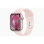 APPLE Watch S9 GPS 45mm Pink Alu Case w Light Pink Sport Band - M/L ( mr9h3se/a )