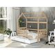 Drveni dečiji krevet Domek 2 - svetlo drvo - 160x80 cm