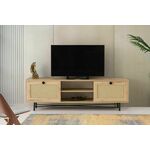 Begonya 180 OakBlack TV Stand