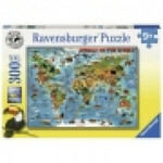 Ravensburger puzzle (slagalice) - Ilistrovana karta sveta RA13257