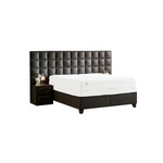 Elegance II set krevet + 2x noćni ormarić 240x210x140 cm crni