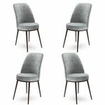 Dexa - Grey, Brown GreyBrown Chair Set (4 Pieces)