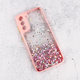 Torbica Frame Glitter za Samsung G991B Galaxy S21 roze