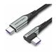 USB Type-C Kabl pod uglom 5A 2m - Sivi
