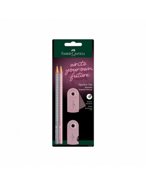 Grafitna olovka FC Sparkle set polyblister 2 graf ol + rezač +gumica rose shadows 218480
