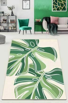 Conceptum Hypnose Bamboo Folium ÅžÃ¶nil Cotton Multicolor Hall Carpet (80 x 150)