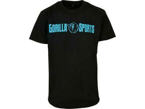 GORILLA SPORTS Sportska unisex majica Gorilla Sports (XL / Crna-Neon tirkizna)