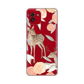 Torbica Silikonska Print Skin za Samsung A035G Galaxy A03 Flower Deer