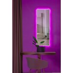 HANAH HOME Ogledalo sa LED osvetljenjem Rectangular 20x80 cm Pink