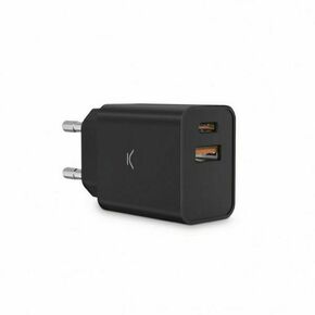 KSIX BXCDC30D ZIDNI PUNJAC 30W DUAL USB A+USB C KONEKTORI