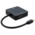 E-GREEN Mini DisplayPort - HDMI + DVI-I Dual Link + VGA D-Sub crni