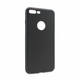 Torbica silikonska Skin za iPhone 7 plus mat crna (sa otvorom za logo)