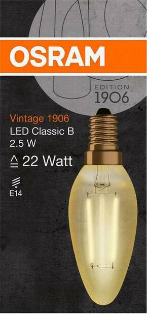 Vintage 1906 LED sijalica GOLD 22 3W/824 E14