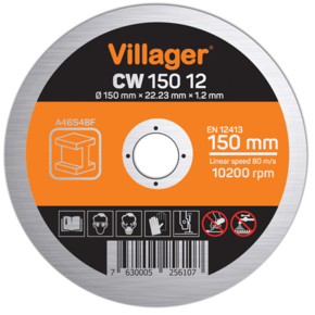 VILLAGER Rezna ploča za metal CW15012 Rezna ploča 150mm 22.23mm