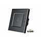 Wifi pametni prekidač, aluminijumski panel crni - 1 taster WP0033