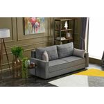 Ece - Grey Grey 3-Seat Sofa-Bed