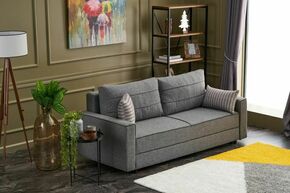 Ece - Grey Grey 3-Seat Sofa-Bed