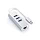 SATECHI Aluminium Type-C Hub (3x USB 3.0,Ethernet) - Silver