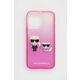 Karl Lagerfeld Futrola za iPhone 13 Pro Max Pink Karl &amp; Choupette Head Gradient