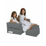 Atelier del Sofa Kids Double Seat Pouf Fume