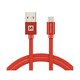 Swissten Data kabl tekstil USB na TIP C 1 2m crveni