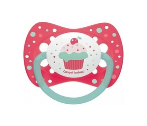 Canpol Varalica Silicon Symmertrical 6-18M 23/283 "Cupcake" - Pink