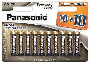 PANASONIC baterije LR6EPS/20BW-AA 20 kom Alkalne Everyday