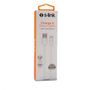 S-LINK USB-A na MicroUSB kabl (beli) - SL-X241