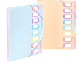 Viquel PVC Organiser sa 8 pregrada i gumicom Rainbow Pastel