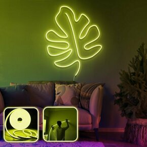 OPVIQ Zidna LED dekoracija Leaf Large Yellow