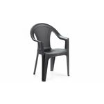 Baštenska stolica Ischia 54x56x82cm crna (antracit)