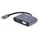A USB3C HDMIVGA 01 Gembird USB Type C to HDMI VGA display adapter space grey