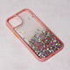 Torbica Frame Glitter za iPhone 14 6.1 roze